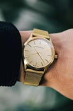 Michael Kors Slim Runway Quartz Gold Dial Gold Mesh Bracelet Watch For Women - MK8625 Authentic Buy Shop Now