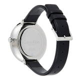 Calvin Klein Full Moon Black Dial Black Leather Strap Watch for Women - K8Y231C1 Authentic Buy Shop Now