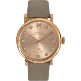 Marc Jacobs Baker Rose Gold Dial Grey Leather Strap Watch for Women - MBM1400 Authentic Buy Shop Now