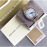 Michael Kors Bryn Quartz Blue Dial Two Tone Steel Strap Watch For Women - MK6136 Authentic Buy Shop Now