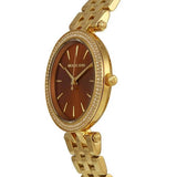 Michael Kors Darci Amber Dial Gold Steel Strap Watch for Women - MK3408 Authentic Buy Shop Now