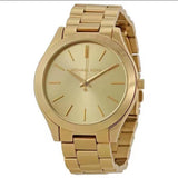 Michael Kors Slim Runway Gold Dial Gold Stainless Steel Strap Watch for Women - MK3179 Authentic Buy Shop Now