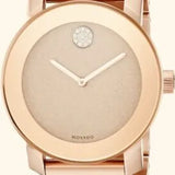 Movado Bold Rose Gold Dial Rose Gold Steel Strap Watch For Women - 3600335 Authentic Buy Shop Now