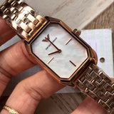 Emporio Armani Giola White Mother of Pearl Dial Rose Gold Steel Strap Watch For Women - AR11147 Authentic Buy Shop Now