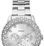 Guess Dazzler Diamonds Silver Dial Silver Steel Strap Watch for Women - W0335L1 Authentic Buy Shop Now