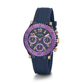 Guess Cosmic Multifunction Blue Dial Blue Silicone Strap Watch For Women - GW0466L2 Authentic Buy Shop Now