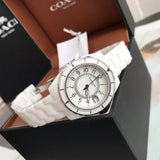 Coach Preston White Dial White Steel Strap Watch for Women - 14503462 Authentic Buy Shop Now