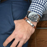 Hugo Boss Champion Chronograph Black Dial Two Tone Steel Strap Watch for Men - 1513819 Authentic Buy Shop Now