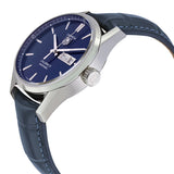 Tag Heuer Carrera Calibre 5 Automatic Blue Dial Blue Leather Strap Watch for Men - WAR201E.FC6292 Authentic Buy Shop Now