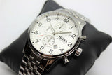 Hugo Boss Aeroliner Chronograph Quartz White Dial Silver Steel Strap Watch For Men - HB1512445 Authentic Buy Shop Now