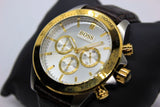 Hugo Boss Ikon White Dial Brown Leather Strap Watch for Men - 1513174 Authentic Buy Shop Now