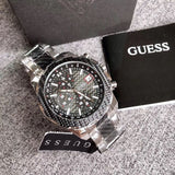 Guess Octane Chronograph Black Dial Two Tone Steel Strap Watch for Men - W1046G1 Authentic Buy Shop Now