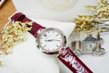 Versace Olympo Crystal Gleam White Dial Purple Leather Strap Watch for Women - VAN010016 Authentic Buy Shop Now