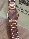 Burberry The City Diamonds Rose Gold Dial Rose Gold Steel Strap Watch for Women - BU9126 Authentic Buy Shop Now