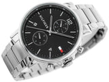 Tommy Hilfiger Daniel Black Dial Silver Steel Strap Watch for Men - 1710413 Authentic Buy Shop Now