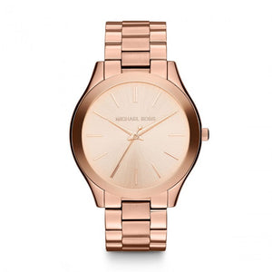 Michael Kors Slim Runway Rose Gold Dial Rose Gold Steel Strap Watch for Women - MK3513 Authentic Buy Shop Now