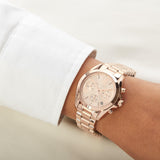 Michael Kors Bradshaw Chronograph Rose Gold Dial Rose Gold Steel Strap Watch for Women - MK5799 Authentic Buy Shop Now