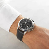 Fossil Grant Chronograph Black Dial Black Leather Strap Watch for Men - FS4812 Authentic Buy Shop Now