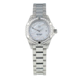 Tag Heuer Aquaracer Diamonds Mother of Pearl White Dial Silver Steel Strap Watch for Women - WBD1415.BA0741 Authentic Buy Shop Now