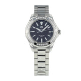 Tag Heuer Aquaracer Quartz Diamonds Black Dial Silver Steel Strap Watch for Women - WAY131P.BA0748 Authentic Buy Shop Now