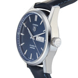 Tag Heuer Carrera Calibre 5 Automatic Blue Dial Blue Leather Strap Watch for Men - WAR201E.FC6292 Authentic Buy Shop Now