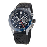 Tag Heuer Carrera Automatic Chronograph Steel & Ceramic Black Dial Black Rubber Strap Watch for Men - CBG2A1Z.FT6157 Authentic Buy Shop Now