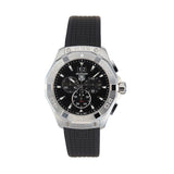 Tag Heuer Aquaracer Chronograph Black Dial Black Rubber Strap Watch for Men - CAY1110.FT6041 Authentic Buy Shop Now