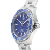 Tag Heuer Aquaracer Calibre 5 Automatic Blue Dial Silver Steel Strap Watch for Men - WAK2111.BA0830 Authentic Buy Shop Now