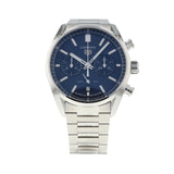 Tag Heuer Carrera Chronograph Blue Dial Silver Steel Strap Watch for Men - CBN2011.BA0642 Authentic Buy Shop Now