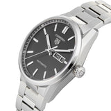 Tag Heuer Carrera Day Date Automatic Black Dial Silver Steel Strap Watch for Men - WBN2010.BA0640 Authentic Buy Shop Now