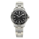Tag Heuer Aquaracer Caliber 5 Automatic Black Dial Silver Steel Strap Watch for Men - WAK2110.BA0830 Authentic Buy Shop Now
