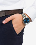 Hugo Boss Aeroliner Blue Dial Silver Steel Strap Watch for Men - 1513183 Authentic Buy Shop Now