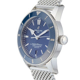 Breitling Superocean Heritage B20 Automatic 44 Blue Dial Silver Mesh Bracelet Watch for Men - AB2030161C1A1 Authentic Buy Shop Now