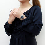 Gucci G Gucci Diamonds Black Dial Silver Steel Strap Watch For Women - YA125406 Authentic Buy Shop Now