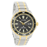 Citizen Eco Drive Promaster Diver Black Dial Two Tone Steel Strap Watch For Men - BN0194-57E Authentic Buy Shop Now