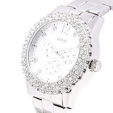 Guess Dazzler Diamonds Silver Dial Silver Steel Strap Watch for Women - W0335L1 Authentic Buy Shop Now