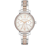 Michael Kors Sofie Chronograph White Dial Two Tone Steel Strap Watch For Women - MK4353 Authentic Buy Shop Now