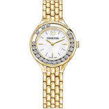 Swarovski Lovely Crystals White Dial Gold Steel Strap Watch for Women - 5242895 Authentic Buy Shop Now