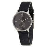 Calvin Klein Accent Black Dial Black Leather Strap Watch for Women - K2Y231C3 Authentic Buy Shop Now