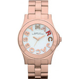 Marc Jacobs Rivera White Dial Rose Gold Steel Strap Watch for Women - MBM3138 Authentic Buy Shop Now