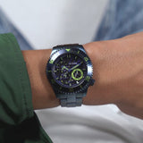 Guess Axle Multifunction Navy Blue Dial Blue Steel Strap Watch For Men - GW0488G4 Authentic Buy Shop Now