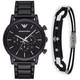 Emporio Armani Luigi Chronograph Black Dial Black Stainless Steel Watch For Men - AR1507 Authentic Buy Shop Now