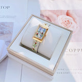 Gucci G-Frame Floral Mother of Pearl Dial White Leather Strap Watch For Women - YA147407 Authentic Buy Shop Now