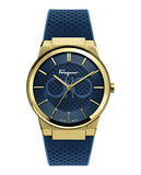 Salvatore Ferragamo Sapphire Blue Dial Blue Rubber Strap Watch for Men - SFHP00220 Authentic Buy Shop Now