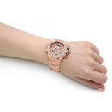 Guess Fusion Chronograph Rose Gold Dial Rose Gold Steel Strap Watch for Women - GW0552L3 Authentic Buy Shop Now