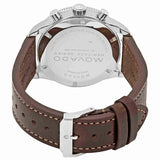 Movado Heritage 29mm Chronograph Blue Dial Brown Leather Strap Watch For Men - 3650061 Authentic Buy Shop Now