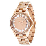 Marc Jacobs Henry Transparent Rose Gold Dial Rose Gold Steel Strap Watch for Women - MBM3339 Authentic Buy Shop Now