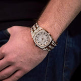 Bulova Phantom Crystal Silver Dial Two Tone Steel Strap Watch for Men - 98B324 Authentic Buy Shop Now
