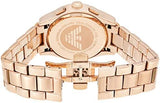 Emporio Armani Valente Chronograph Rose Gold Dial Rose Gold Steel Strap Watch For Men - AR0365 Authentic Buy Shop Now