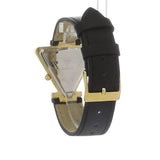 Guess Fame Quartz Gold Dial Black Leather Strap Watch For Women - GW0548L3 Authentic Buy Shop Now